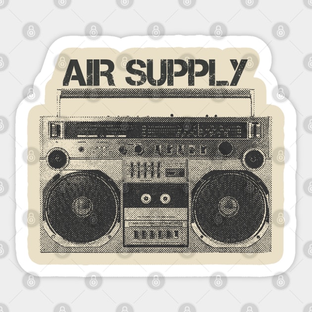 Air Supply / Hip Hop Tape Sticker by SecondLife.Art